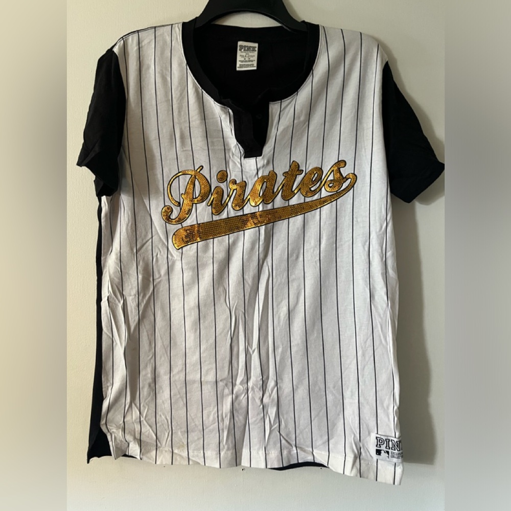 Victoria's Secret PINK Pittsburgh Pirates sequin shirt medium